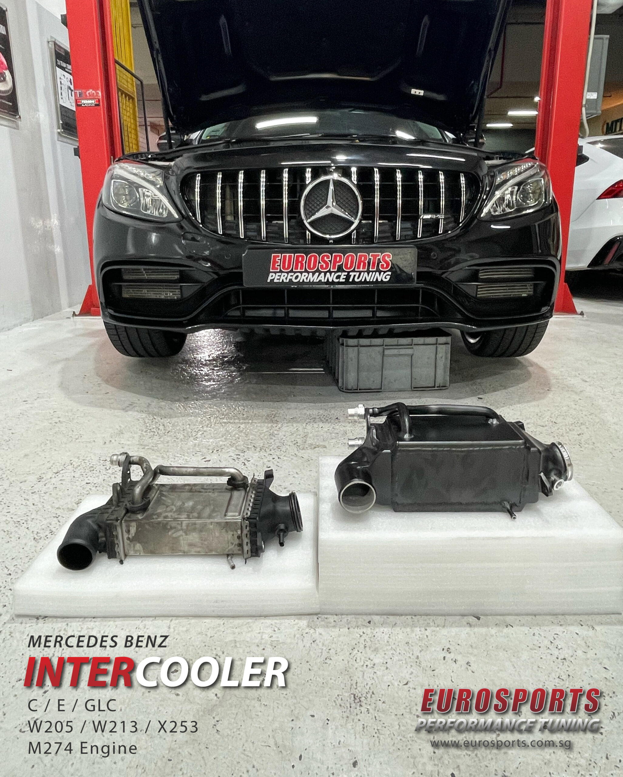 Intercooler Upgrade For Mercedes Benz W205 / W213 / X253 M274 1.6L and 2.0L  Engines